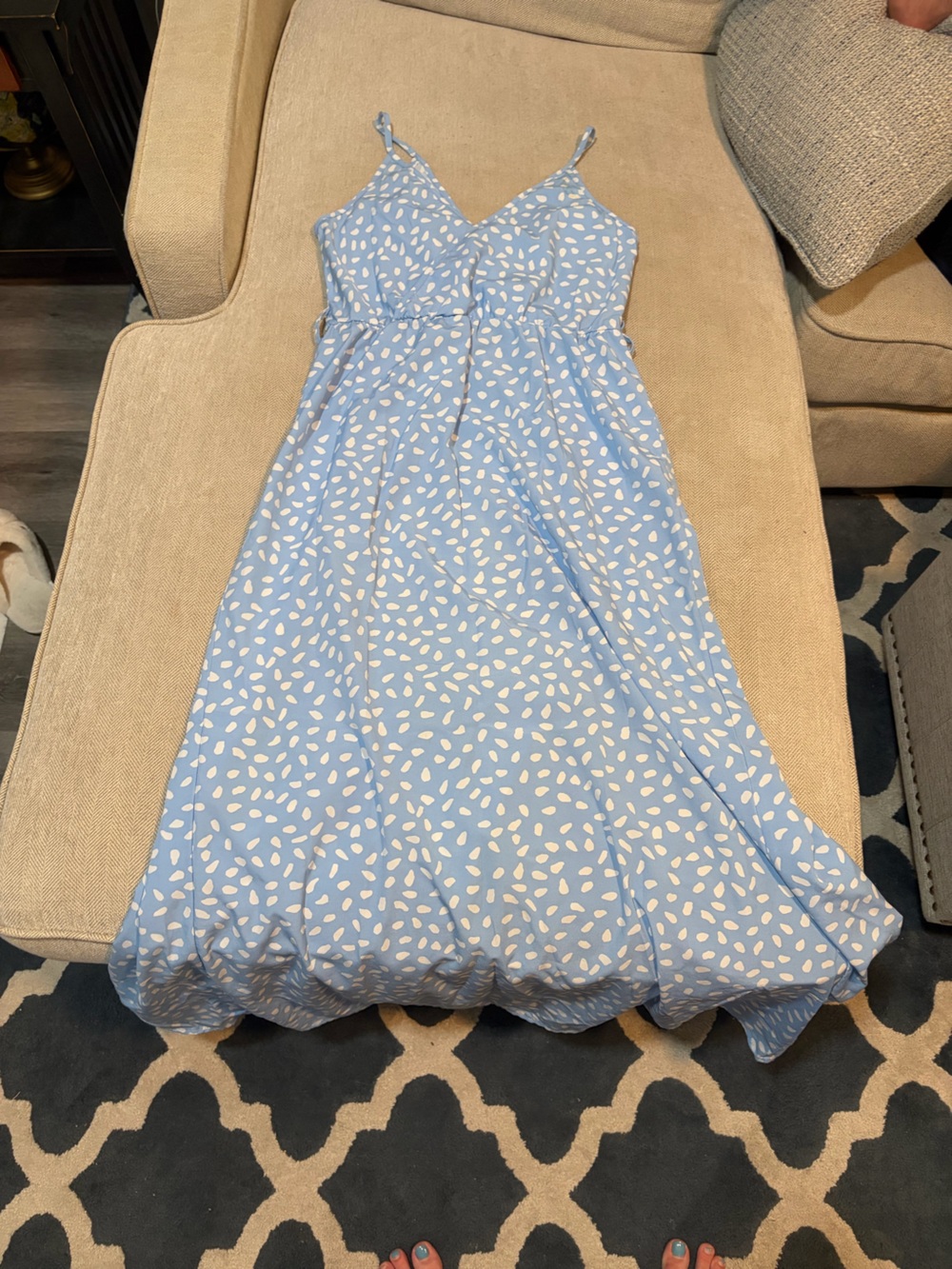 Fun Light Blue SHEIN long dress sz 6